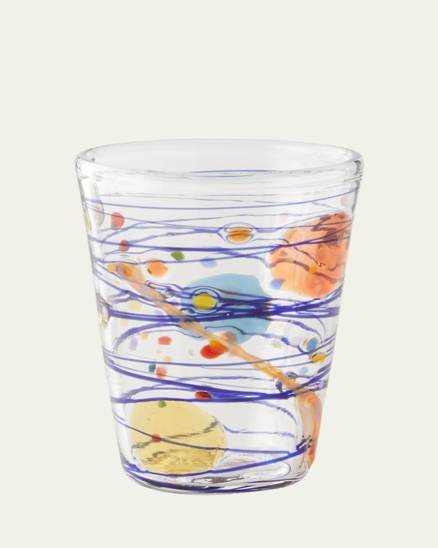 Multicolor Swirl Water Glass